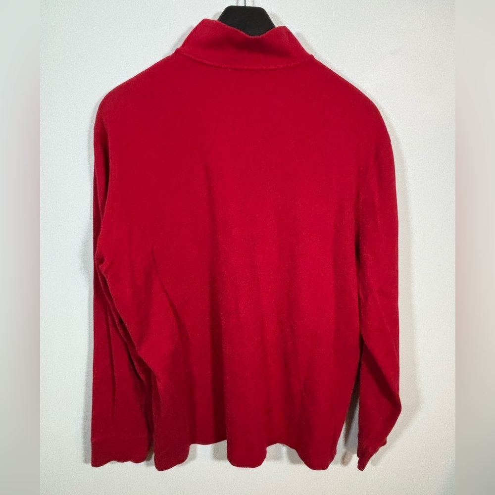 Polo Ralph Lauren Men’s Red Estate Rib Quarter Zip Sweater Size XL - Picture 4 of 9